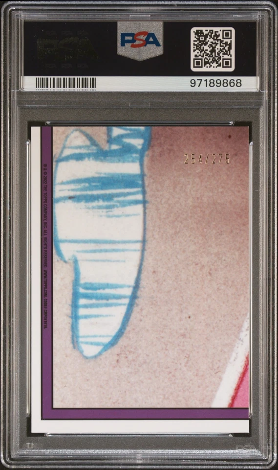 2022 Garbage Pail Kids Chrome S5 Dental Flossie Yellow Refractor 254/275 PSA 9 - Image 2 of 2