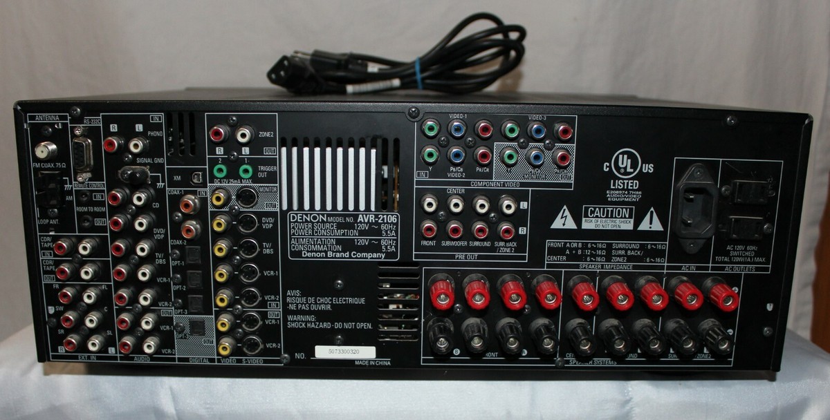 Denon AVR-2106 - 7.1 Channel 120 Watt Receiver Multi-Zone WORK