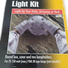 Hubbel Electric Raco 4in. Gray Round Light Kit 5829-5 Outdoor Light Kit By Bell