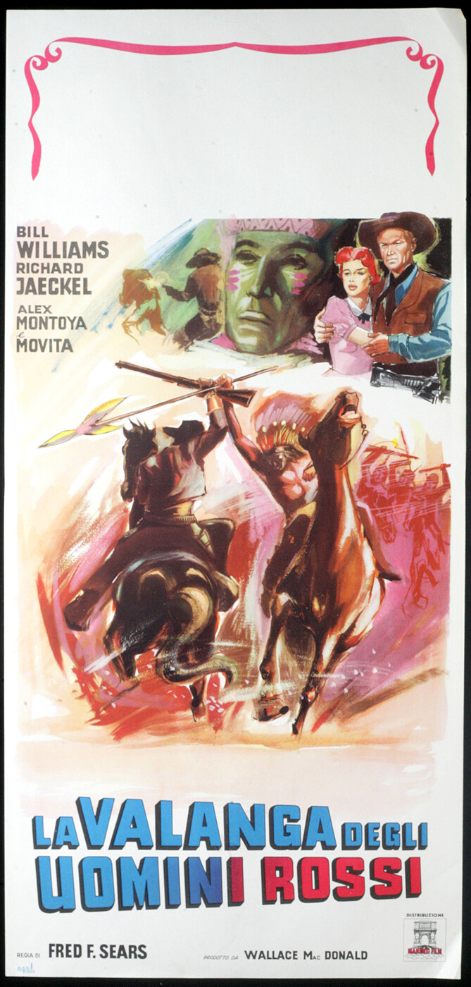Locandina originale film La valanga degli uomini rossi (1955) - Regia di Fred Sears