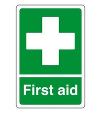 First aid - safety sign - AED sign, first aid stickers, first aid kit - for ind