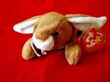Ty Beanie Baby EARS the Bunny Issued 1995, Retired, PVC Pellets, Hang Tag Prot.