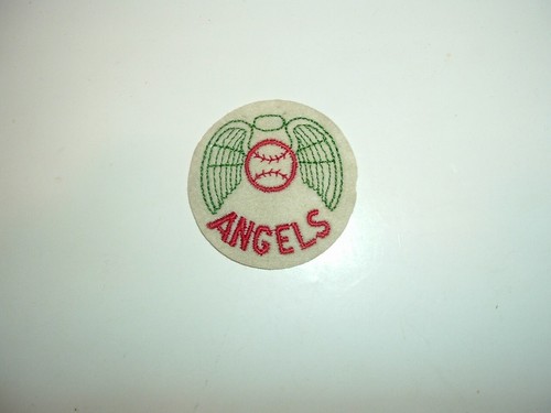Vintage Los Angeles Angels Patch Anaheim 2" Diameter. Wool Felt - Picture 2 of 3