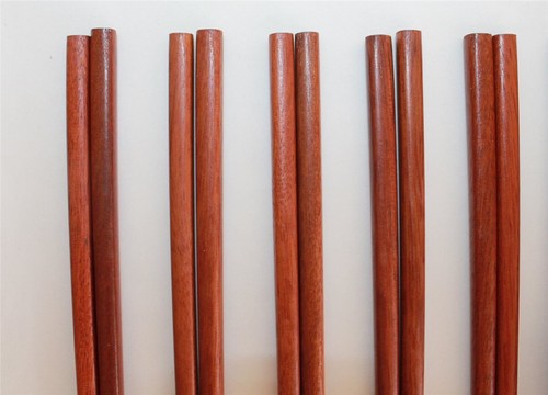 452 Chopsticks 10 Paar Essstäbchen Stäbchen Bambus Holz braun wiederverwendbar - Bild 5 von 7