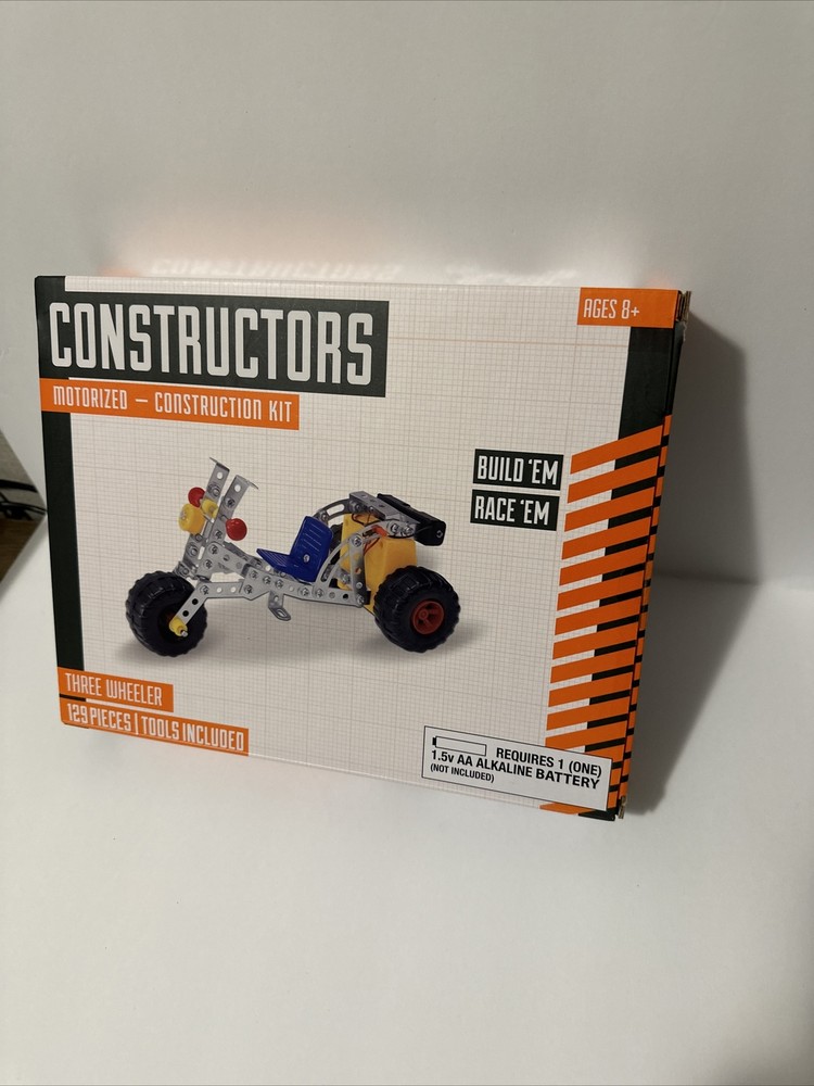 Constructors Motorized Race Car Construction Kit Building Toy, No Tools