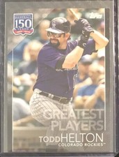 2019 Topps Todd Helton Rockies 150 Years Greatest Players SP #d 042/299 Card #42
