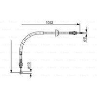 Bosch Handbremsseil Bremsseil Vorne Passend FüR Ford Transit 1 987 477 186