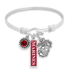 U.S. Marines Triple Charm Bracelet
