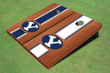 Brigham Young University BYU Rosewood Alternating Long Stripe Cornhole Boards