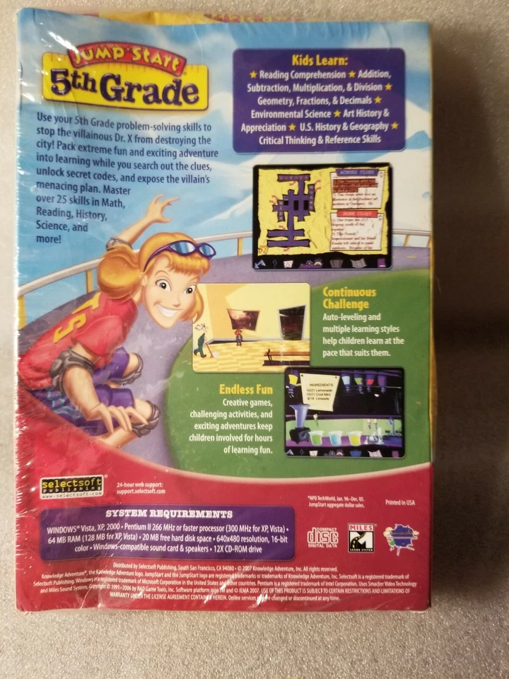 Jump Start 5th Grade By Knowledge Adventure 2007 PC-CD ROM Home School Brand New - Image 2 of 2