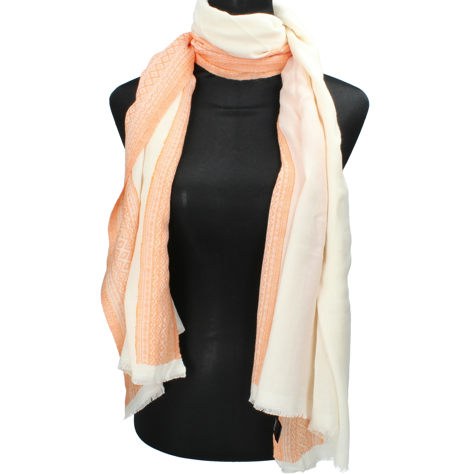 парео donna NALI bianco cotone arancione AF447