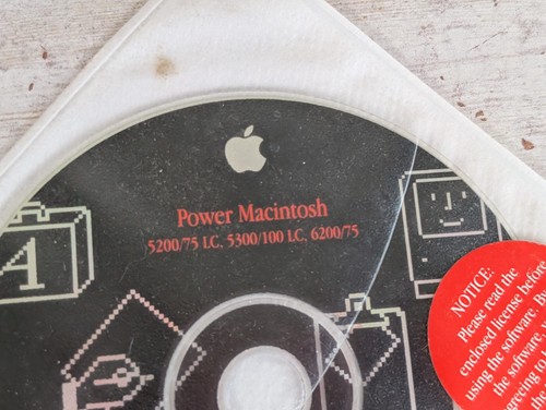Vtg Power Macintosh CD Apple Mac 7.5.5 7.5.1 5200 5300 6200 SSW OS Lot 2 Disk - Picture 4 of 5