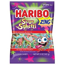 2 HARIBO Z NG Sour Bites Gummy Candy 4.5oz Bag for sale