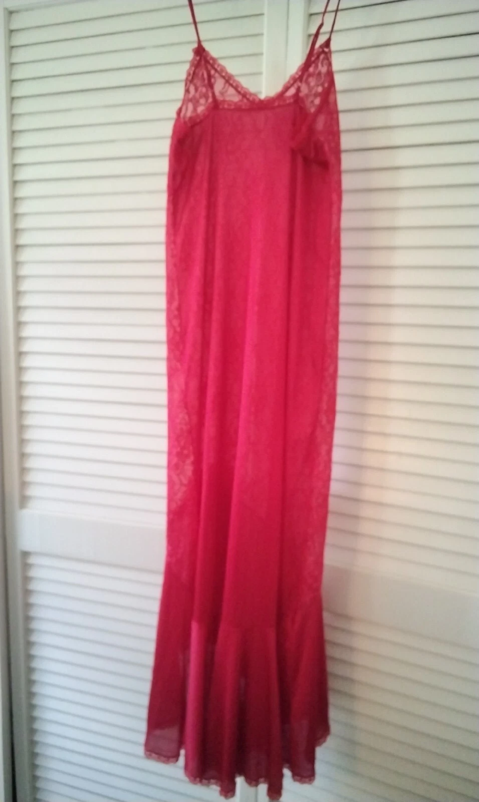 UNDERCOVER Abito da notte vintage sottocoperta in pizzo rosso Taglia S M Nuovo senza etichette