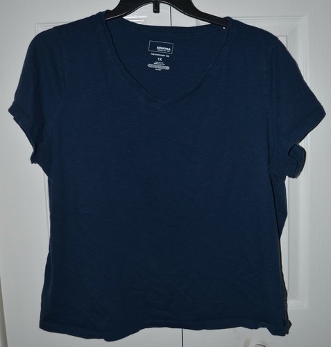 Short Sleeve V Neck Everyday Tee Size 