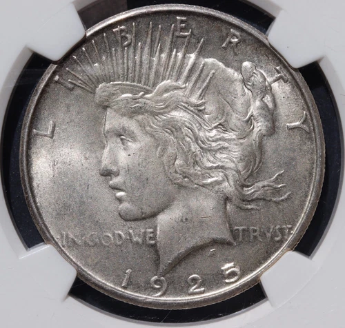 1925-S Peace Silver Dollar NGC MS 63 Certified Rare Coin Collectible