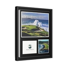 Pebble Beach Golf Course 7th Hole Framed Canvas Art, Golf Decor, Wall Art,