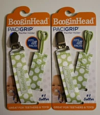 2 pack NEW BooginHead Baby Newborn PaciGrip Pacifier Clip, For Teether, Soothie