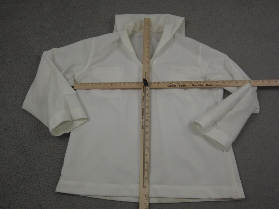 Vintage US Navy Mens Shirt Sailor Cracker Jack Large White Uniform Flap Collar - Image 4 of 4