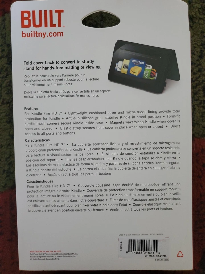 Kindle Fire 7 E-Reader Envelope Sleeve Built neoprene New with Tags - Image 2 of 2