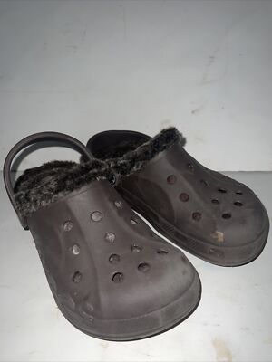 Crocs Classic Unisex Ralen Lined Clog Warm and Fuzzy Slippers M6