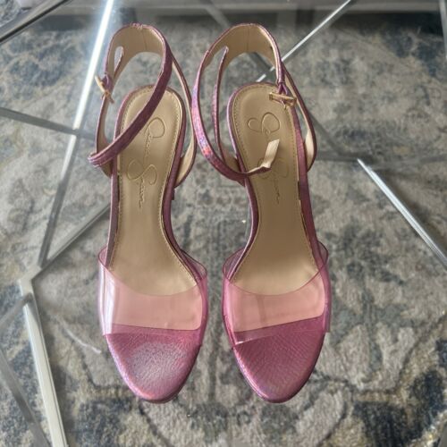 JESSICA SIMPSON JS-CAMISHA Heels Pink- Worn ONCE- Size 9 - Picture 2 of 6