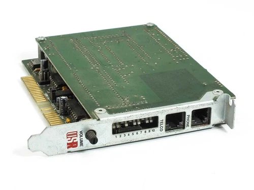 US Robotics Model 0052 8-Bit ISA Modem Card w DIP-Switches USR CJE794-11323-DM-E