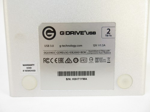 G-Technology G-Drive 0G03903 2TB External Hard Drive USB 3 w/ AC Adapter, Cable - Picture 7 of 8