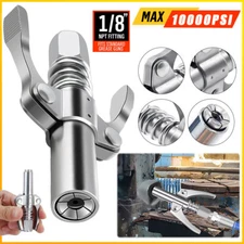 High Pressure 10000PSI Grease Gun Coupling Coupler End Fitting 1/8”NPT Kit