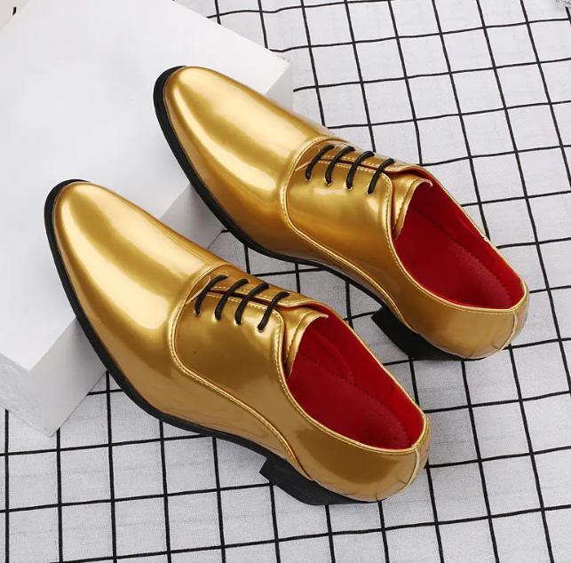 SAOLA Scarpe da sposa Oxford in ecopelle con tacco a blocco e punta inglesi taglie forti da uomo