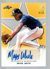 2020 Leaf Perfect Game National Showcase Auto Yellow #BAMW1 Mayes White 4/25