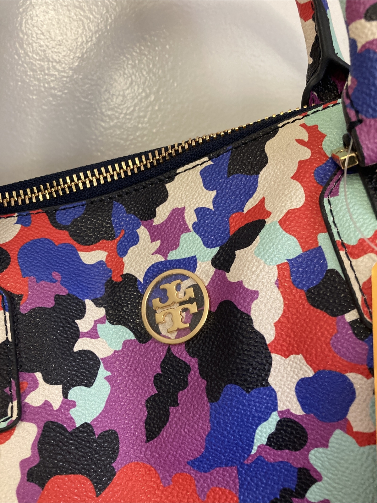 New Tory Burch Robinson Satchel Handbag  Oceanic 962 Extremely Rare Authentic image 5