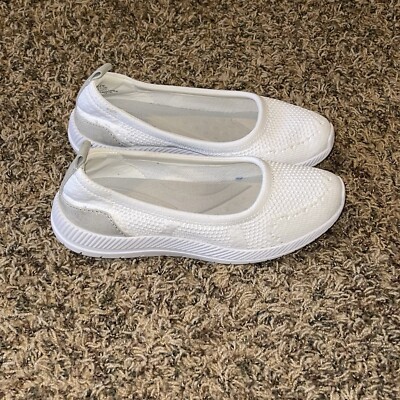 Easy Spirit Women's Glitz Casual Slip-On Walking Shoes Size Wide White 