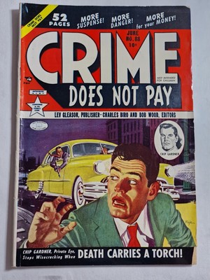 Crime Does Not Pay #88 Juni 1950 Bob Fuje bemalter Einband Golden Age