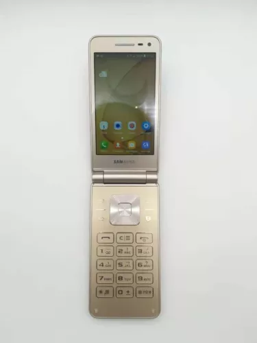 Samsung Galaxy Folder SM-G1600 Golden 2G RAM 16GB ROM 3.8" Android Flip Phone US - Picture 16 of 19