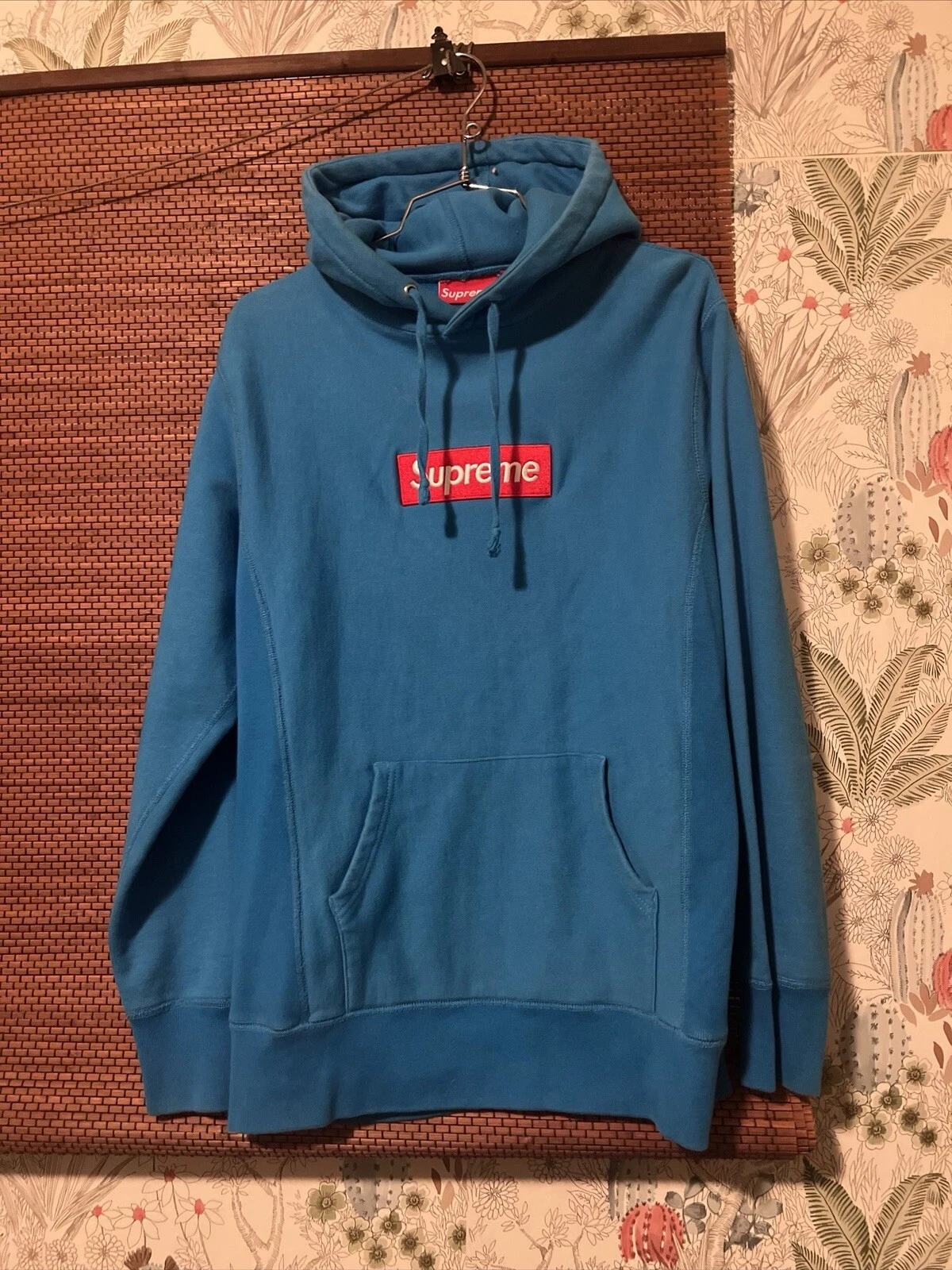 Très rare sweat à capuche logo Supreme Box sarcelle   rouge taille (M) 2009