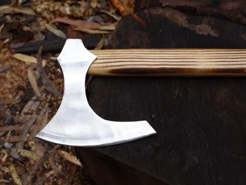 EDC Ascia Viking Mano Lama Acciaio al Carbonio L Ascia Tomahawk con Fodero in Pelle BL-4023 - Foto 10 di 19