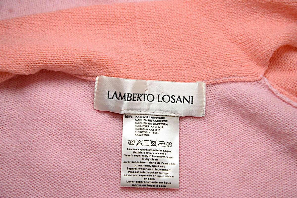 Ensemble Jumeaux (cardigan + Débardeur) En Cachemire 100% - Marque Lamberto Losani | Taille XXL, Rose | Occasion Très Bon état