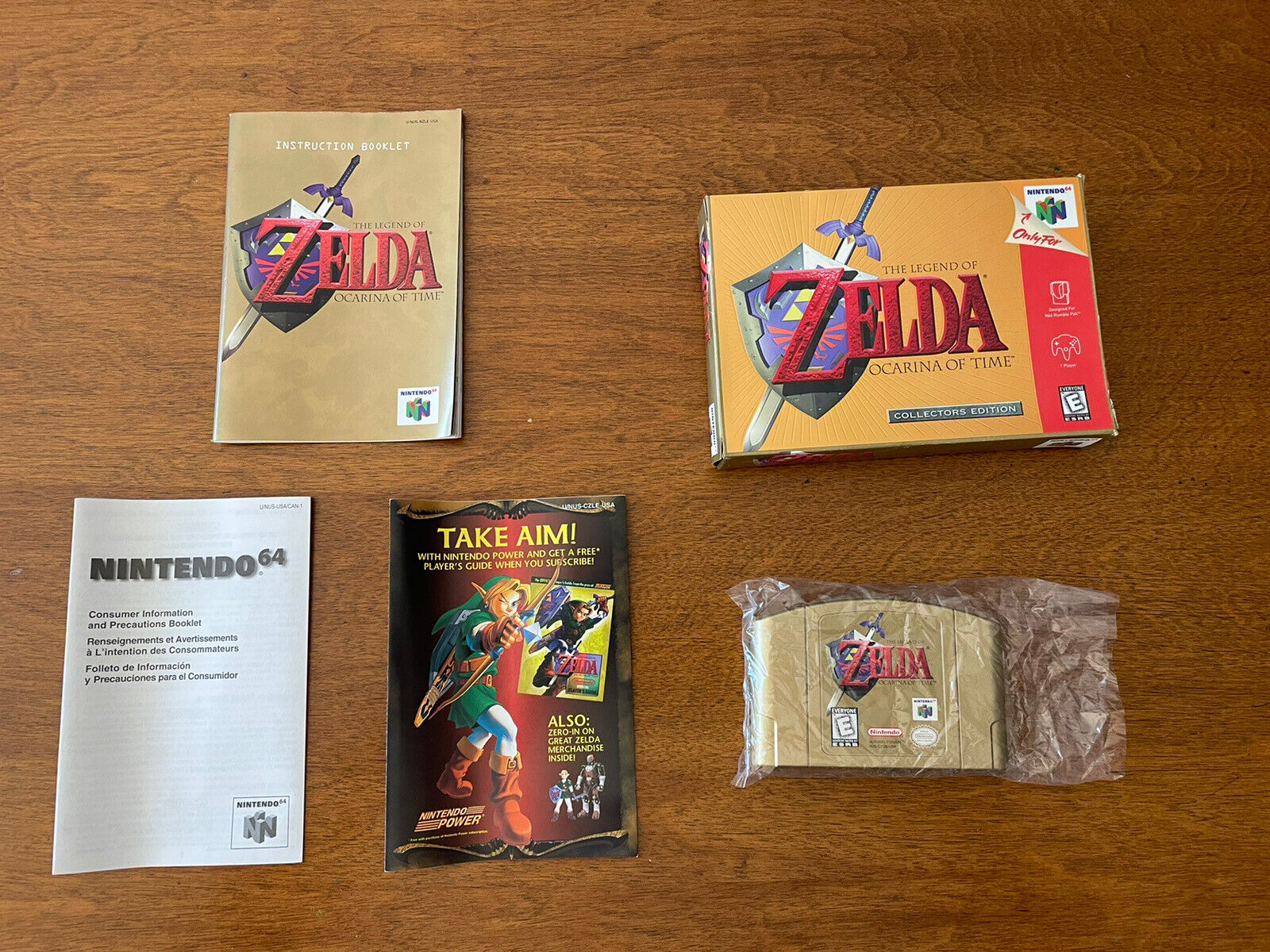 Legend of Zelda: Ocarina of Time - Collector's Edition, N64, CIB Gold Cartridge