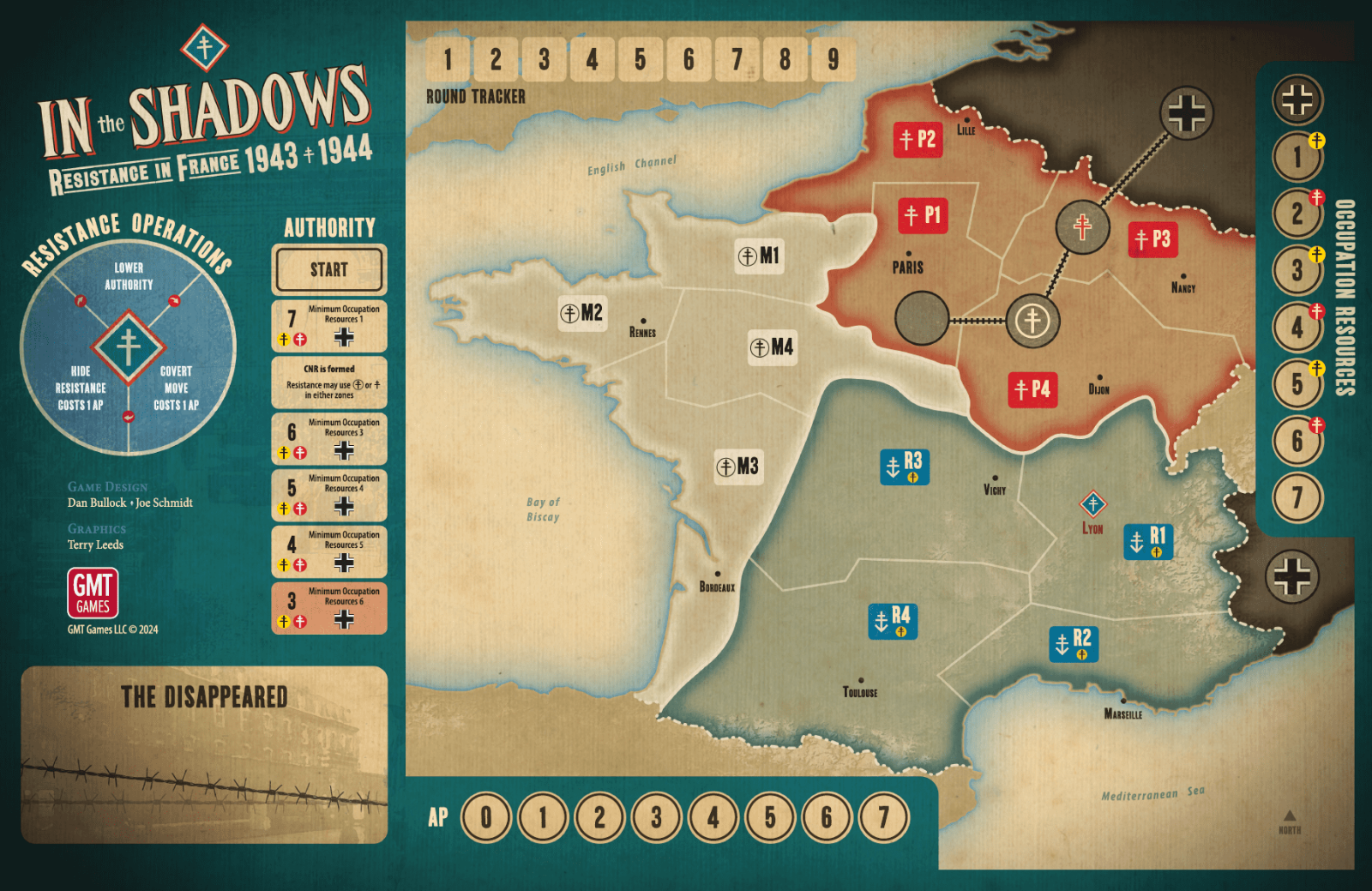 GMT Games: In The Shadows: Resistance In France 1943 - 1944 NISW Fast ...