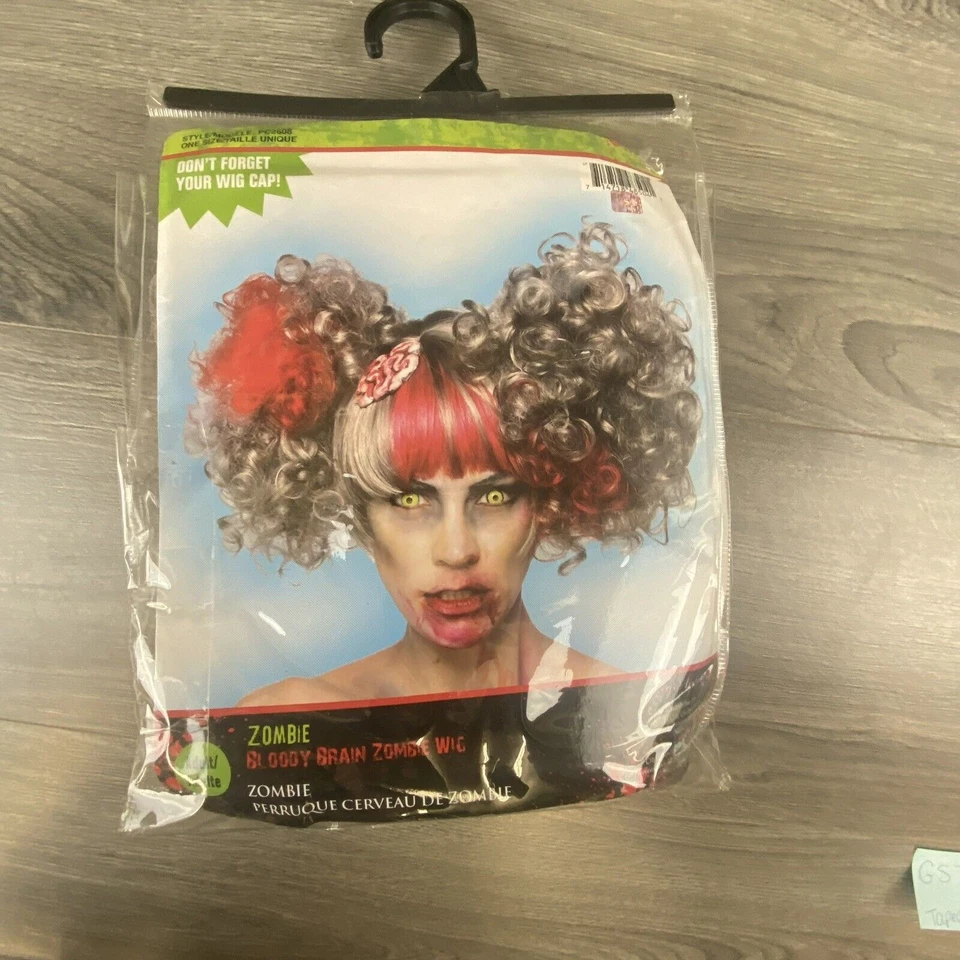 Zombie Bloody Brain Zombie Peluca Walking Dead Peluca Completa Halloween Juegos con disfraces Vestir Foto 3 de 4