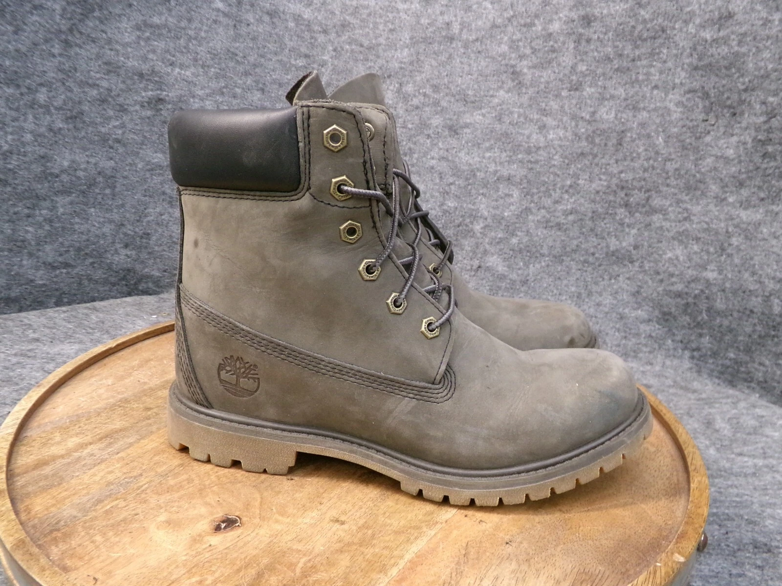 Timberland stivali classici 6 pollici grigio nabuk impermeabile combattimento donna taglia 8 5