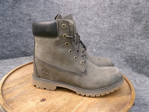 Timberland Classic 6 Inch Stiefel grau Nubuk wasserdicht Kampf Damengröße 8,5