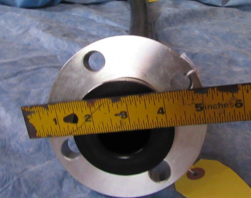 Detroit Flex Defense Stainless Steel Braided Flex Hose 1-1/2" x 36" with Flanges - Picture 7 of 10