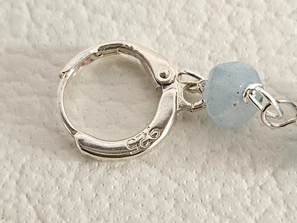 Orecchini in argento 925, acquamarina e quarzo lemon - Immagine 4 di 4