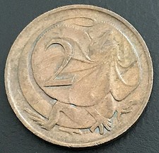 2 centy 1975 Australia 🇦🇺 Smok falbany KM# 63