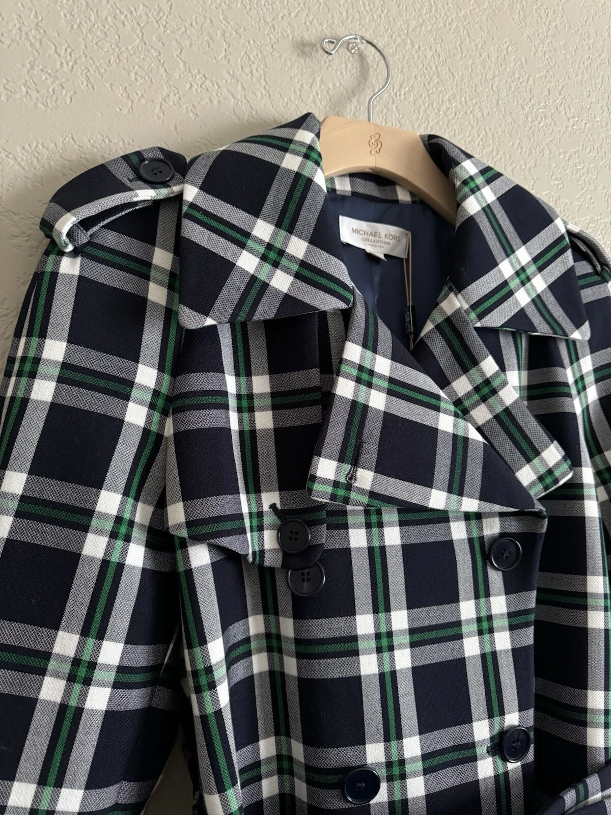 [Nuovo con etichette] Trench cappotto a quadri collezione Michael Kors