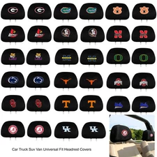 Brand New Team ProMark NCAA Pick Your Team HeadRest Covers For Car Truck Suv Van