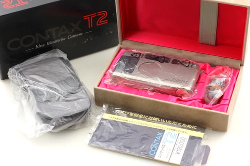 [Top MINT in Box] Contax T2 Titan Silver Point & Shoot 35mm Film Camera JAPAN
