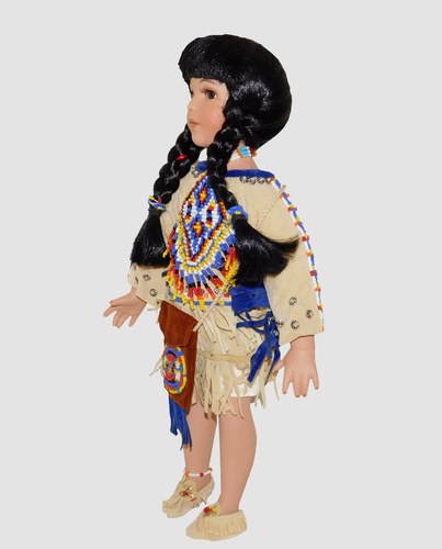 Vintage Native American Porcelain Indian Doll - Signed Numbered - Patricia Rose - Picture 6 of 6